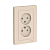 Купить Розетка "ATLASDESIGN" 2-х местн. 16а, бежевый (1/15/90) "SCHNEIDER"