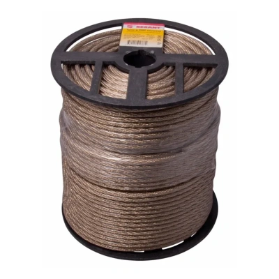 Купить Трос стальной в пвх оплетке 6 мм х 150 м, прозрачный (1) "REXANT" 09-5260