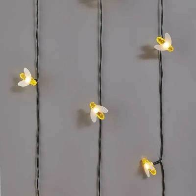 Купить Гирлянда садовая (LED) "Янтарные пчелы" IP65  10 м, солнеч. батарея (1/24) "LAMPER" 602-252