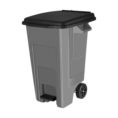 Купить Бак пласт. для мусора "FREESTYLE" с крышкой на колесах 130 л (дымчатый) (1) "SPIN&CLEAN" SC700321026