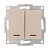 Купить Выключатель "KARINA" 2-х кл. с индикатором (механизм) кремовый (1/10/120) "LEZARD" 707-0388-112