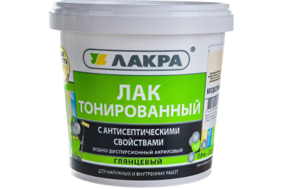 Лак в/д тонированный 0,9кг Бесцветный Лакра