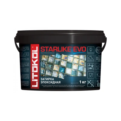 Купить Затирка эпоксидная 2-х комп. "STARLIKE EVO" S.115 GRIGIO SETA, ведро 1 кг (1) LITOKOL