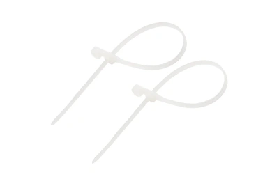 Купить Хомуты нейлон под винт 4,3 х 200 мм (набор 100 шт.), белые (1/10/100) "REXANT" 07-0204