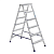 Купить Стремянка двухсторонняя алюминиевая 6 ступеней (1) "Алюмет"