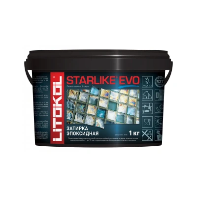 Купить Затирка эпоксидная 2-х комп. "STARLIKE EVO" S.110 GRIGIO PERLA, ведро 1 кг (1) LITOKOL