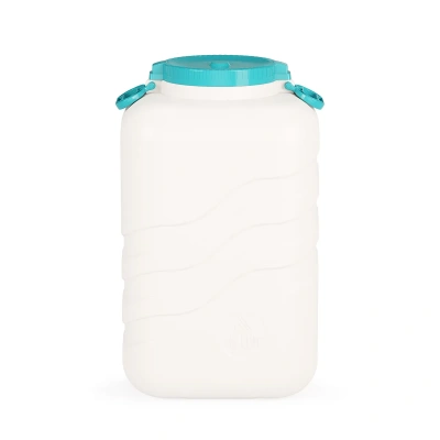 Купить Канистра-бочка пласт. "Волна" 80 л прямоуг. с крышкой и ручками (1/2) "Альтернатива" м7140