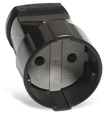 Купить UNIVersal штепсель 10А 250В б/з черный АО115