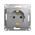 Купить Розетка "GLOSSA" 1 местн. с заземл. (механизм) 16а, алюминий (1/20/160) "SCHNEIDER"