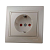 Купить Розетка "MIRA" 1 местн. с заземл, с шторками (керамика) жемч.-белый (1/10/120) "LEZARD" 701-3030-124
