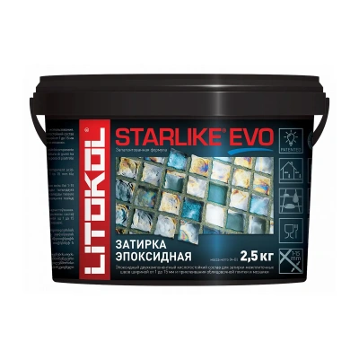 Купить Затирка эпоксидная 2-х комп. "STARLIKE EVO" S.113 NEUTRO, ведро 2,5 кг (1) LITOKOL