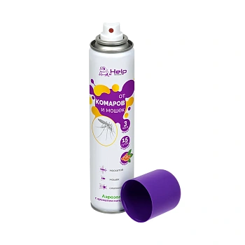 Купить Средство от комаров и мошек аэрозоль 200 мл (цитрус) (1/24) "HELP" 80537