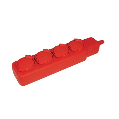 Купить Удлинитель с защит. крышками 4 розетки, 5 м 3*1 мм, IP44 (1/5/20) "IEK"