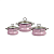 Купить Набор кастрюль эмалиров. №13 "MAESTRO" розов. (2 + 3 + 4 л)  "Стальэмаль"  8DT135S