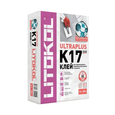 Купить Клей для плитки и керамогранита "K17" 25 кг (1/54) LITOKOL