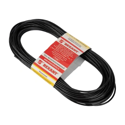 Купить Трос стальной в пвх оплетке 2,5 мм х 20 м, черный (1/50) "REXANT" 09-5125-3