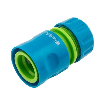 Купить Соединитель для шлангов "LUXE" 1/2" пласт. быстросъемный, однокомпонент., аквастоп (1/240) "PALISAD"