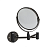 Купить Зеркало косметическое настенное D=15 см двустороннее, черное (1/12) "SWENSA" BSA-MR-005-D15