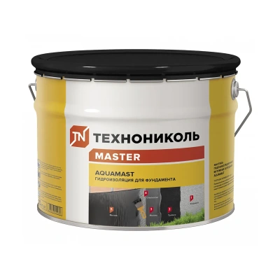 Купить Мастика битумная "AQUAMAST" для фундамента 10 кг (1) "Технониколь"