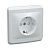 Купить Розетка "Вега" 1 местн. с заземл, с шторками рсш10-3-вб, 16а, белый (1/50/200) "IEK"
