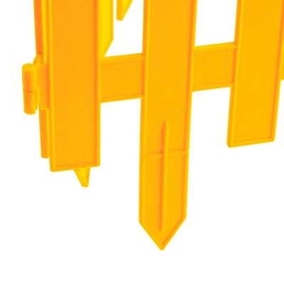 Купить Забор декоративный "Винтаж" пласт. 0,28*3 м 7 секций (желтый) (1/5) "PALISAD"