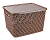 Купить Корзина для хранения с крышкой "Плетенка" 35*29*22,5 см (коричнев.) (1/7) "Альтернатива" м3553