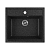 Купить Мойка для кухни врезная искусств. камень GRS-06-308 565*505 мм черная (1) "GREENSTONE"