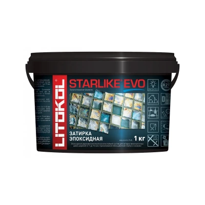 Купить Затирка эпоксидная 2-х комп. "STARLIKE EVO" S.100 BIANCO ASSOLUTO, ведро 1 кг (1) LITOKOL