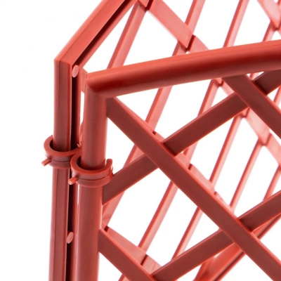 Купить Забор декоративный "Сетка" пласт. 0,24*3,2 м 7 секций (терракот) (1/5) "PALISAD"