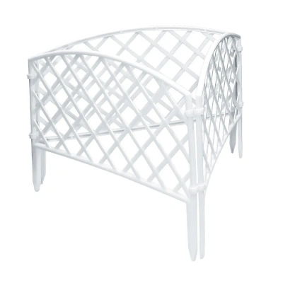 Купить Забор декоративный "Сетка" пласт. 0,24*3,2 м 7 секций (белый) (1/5) "PALISAD"