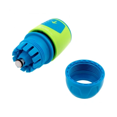 Купить Соединитель для шлангов "LUXE" 1/2"-3/4" авс-пластик, быстросъемный, с аквастопом (1/120) "PALISAD"