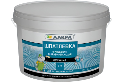 Купить Шпатлевка латексная финишн. выравнив. 3кг Лакра