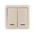 Купить Выключатель открыт. уст. "VIOLA" 2-х кл. с индикатором, кремовый (1/12/144) "LEZARD" 751-0300-112