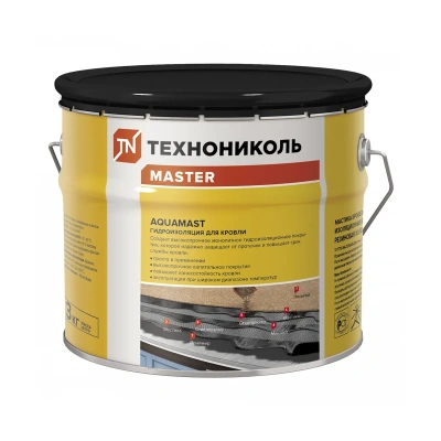 Купить Мастика резино-битумная "AQUAMAST" для кровли  3 кг (1/4) "Технониколь"