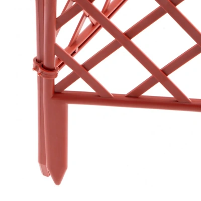 Купить Забор декоративный "Сетка" пласт. 0,24*3,2 м 7 секций (терракот) (1/5) "PALISAD"