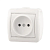 Купить Розетка открыт. уст. "NATA" 1 местн. (керамика) белый (1/10/120) "LEZARD" 710-0200-121