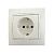 Купить Розетка "MIRA" 1 местн. с заземл. (керамика) кремовый (1/10/120) "LEZARD" 701-0303-122