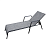 Купить Шезлонг "NEAPOL" 70*195*52 см (темно-серый) (1) "ALFART"