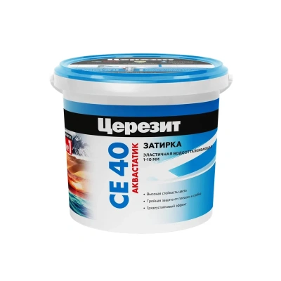 Купить Затирка се 40 AQUASTATIC №04 серебристо-серая, ведро 1 кг (1/12) "CERESIT"