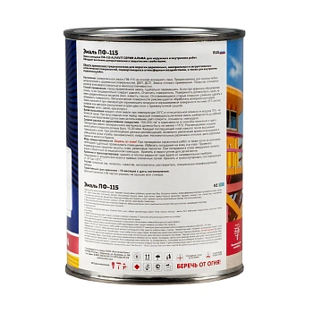 Эмаль "ALFAVIT" пф-115 коричневая  0,9 кг (1/6) серия альфа