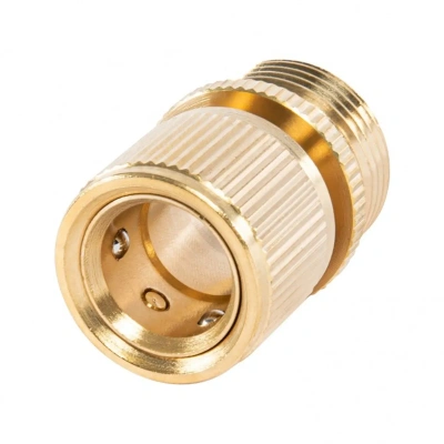 Купить Соединитель для шлангов 3/4" латунный, быстросъемный, наруж. резьба (1/96) "PALISAD"