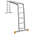 Купить Лестница-трансформер шарнирная профи 4 секции по 5 ступеней (1) "Алюмет"