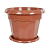 Купить Горшок для цветов "Гармония"  7 л  D 280 мм с поддоном (коричнев.) (1/20) "Альтернатива" м1577