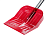Купить Лопата снег. поликарбонат 430 х 420 мм с черенком, красная (1/3)  "Альтернатива" м7261