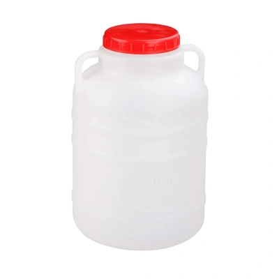Купить Канистра-бочка пласт. 10 л круглая с крышкой и ручками (1/10) "Альтернатива" м043