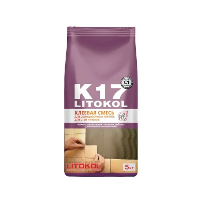Купить Клей для плитки и керамогранита "K17" 5 кг (1/6) LITOKOL