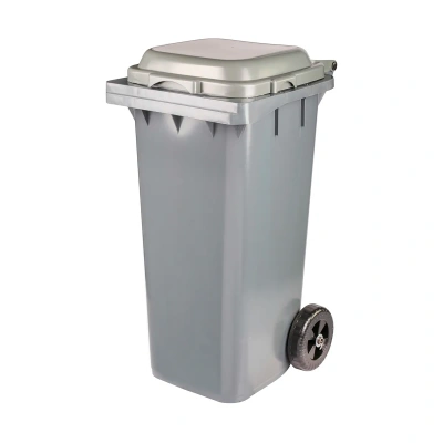 Купить Бак пласт. для мусора с крышкой на колесах "Эконом" 120 л (1) "Альтернатива" м7744