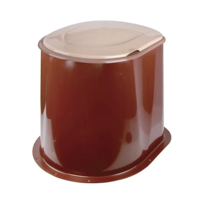 Купить Туалет дачный пласт. с крышкой (коричневый) (1/5) "Альтернатива" м1295