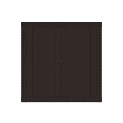 Купить Стол пласт. "Ротанг плюс" 940*940*740 мм (мокко) (1) "Альтернатива" м8842