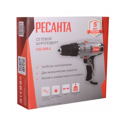 Купить Шуруповерт сетевой сш-550-2 "Ресанта"